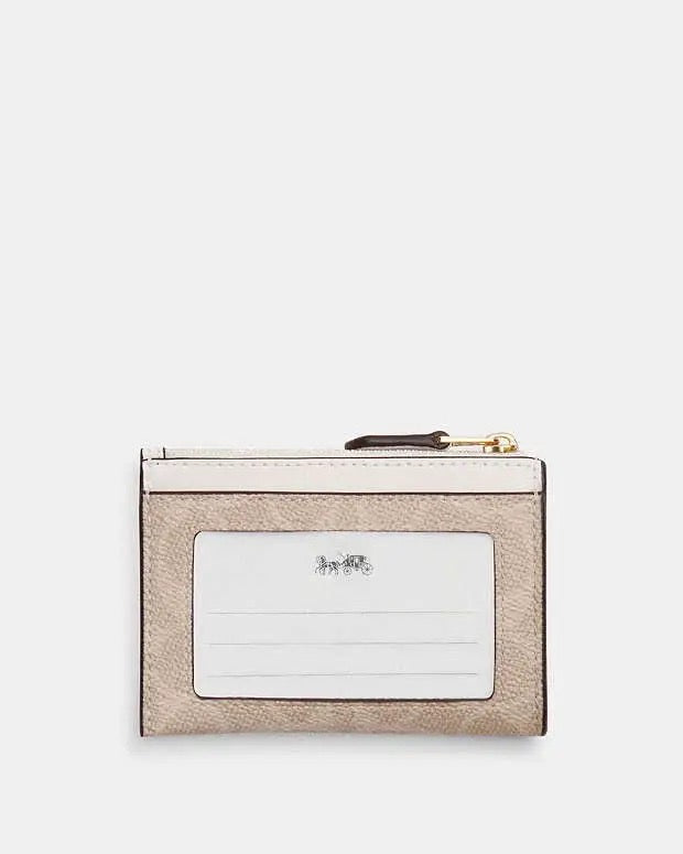 Coach Signature Canvas Mini Skinny Id Card Holder