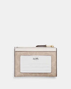 Coach Signature Canvas Mini Skinny Id Card Holder