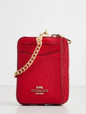 COACH 
Pebbled Leather Zip Card Case