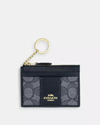 Coach Mini Skinny Id Case In Signature Jacquard