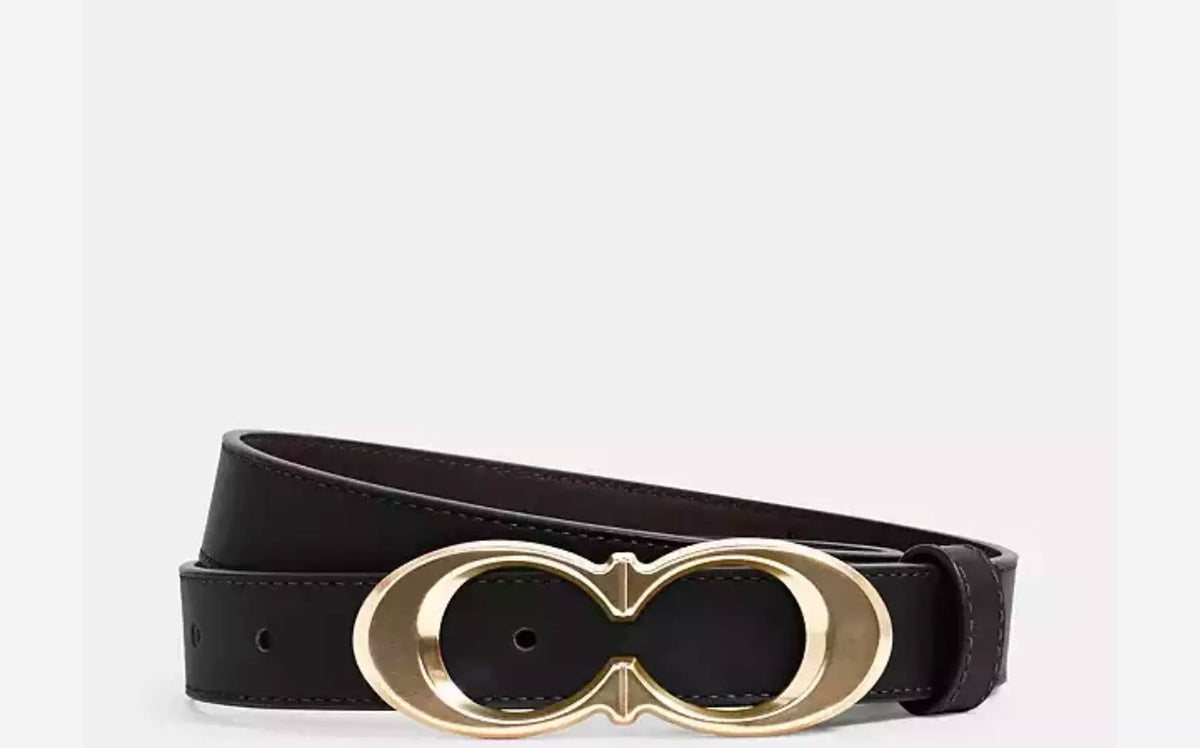 Coach Signature Buckle Belt, 25 Mm