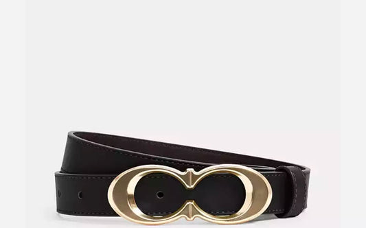 Coach Signature Buckle Belt, 25 Mm