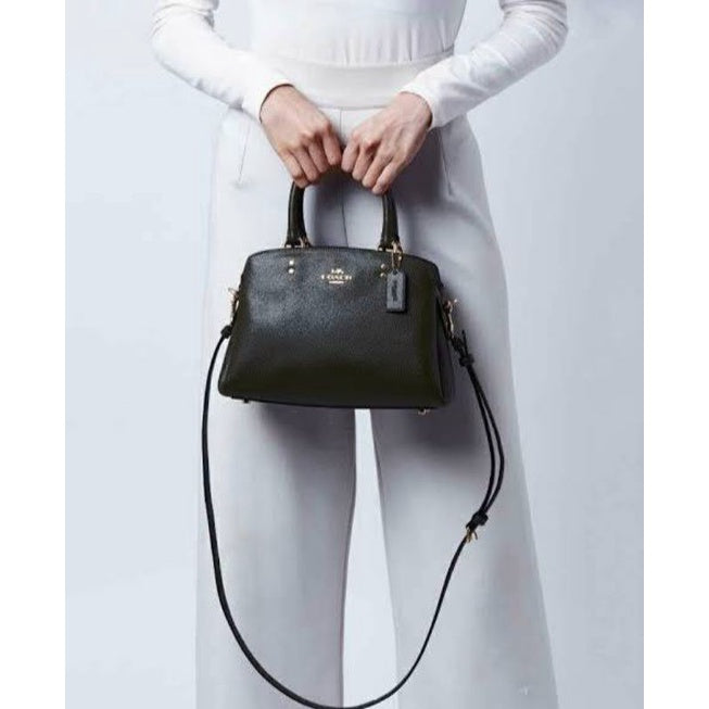 Coach Mini Lillie Crossgrain Carryal Black