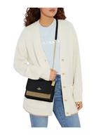 Coach Klare Crossbody Bag In Micro Signature Canvas Khaki/Black