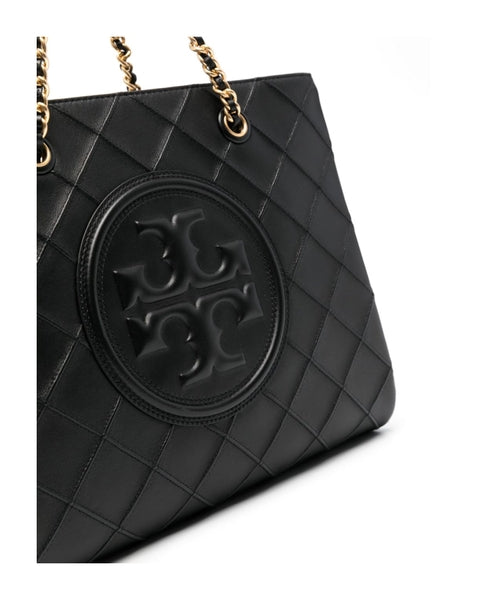 Tory Burch Fleming leather tote bag - Black