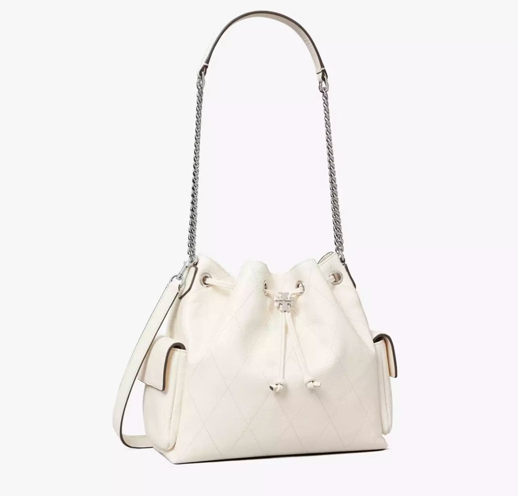 Tory Butch Charlie Quilted Drawstring Shoulder Bag