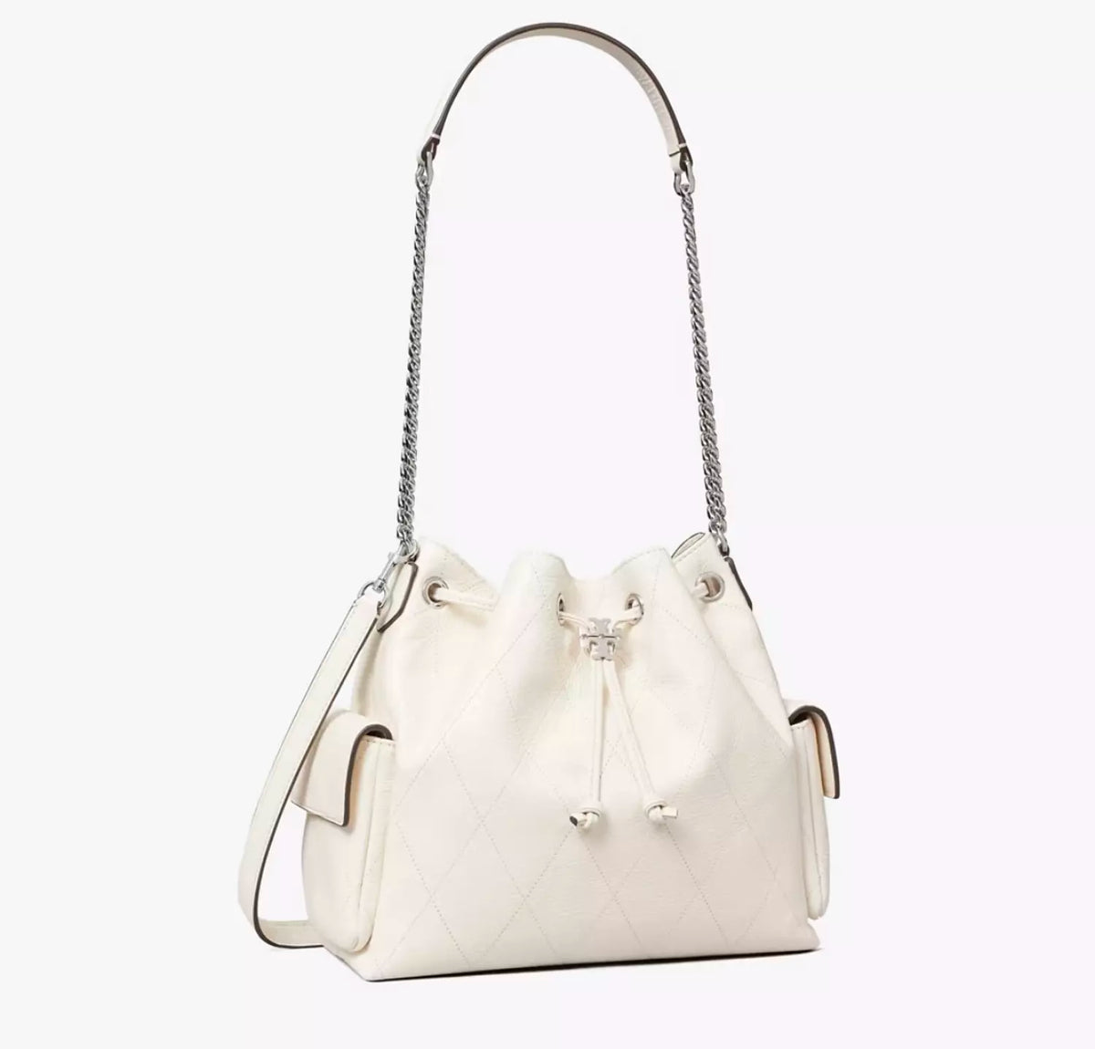 Tory Butch Charlie Quilted Drawstring Shoulder Bag