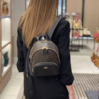 Coach Mini Court Backpack In Signature Canvas