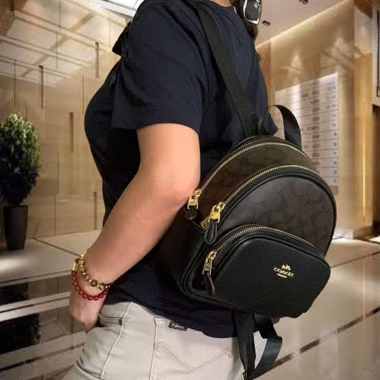 Coach Mini Court Backpack In Signature Canvas