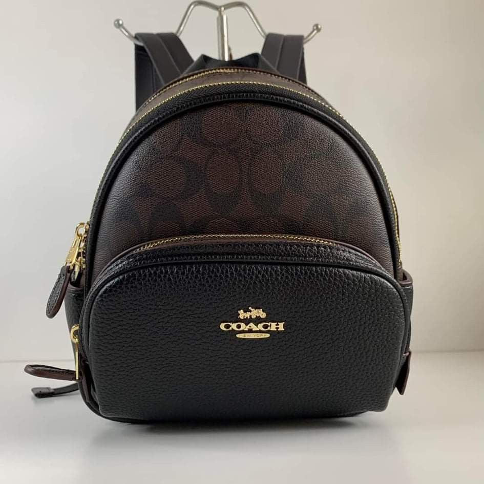 Coach Mini Court Backpack In Signature Canvas